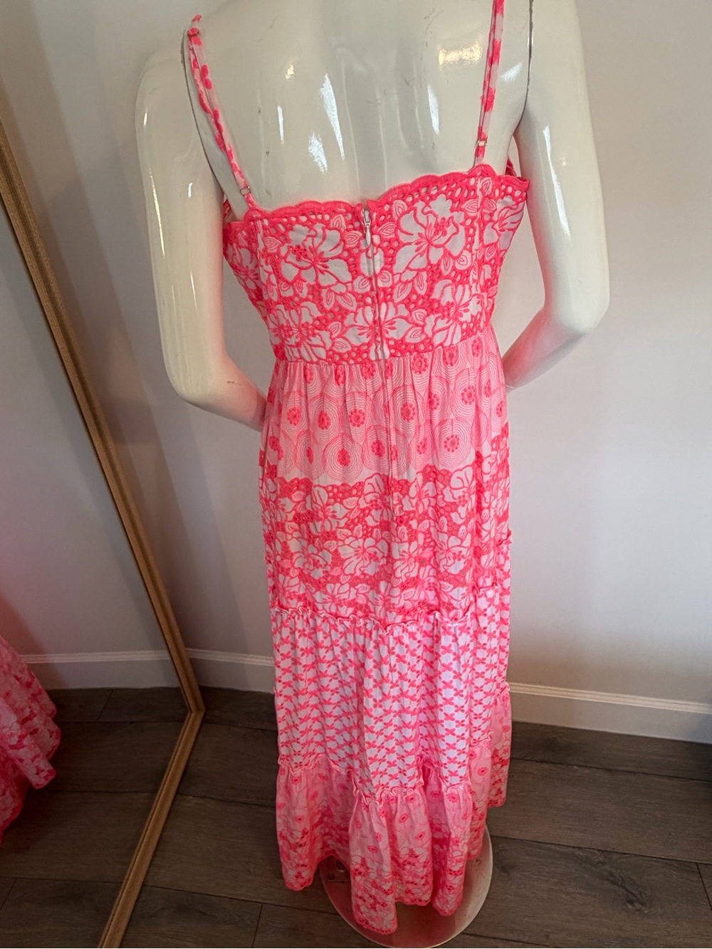 Lilly Pulitzer Kyla Embroidered Eyelet Sleeveless Maxi Dress Size 10 - Picture 7 of 10